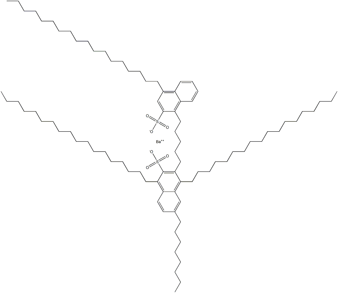 Bis(1,4-dioctadecyl-2-naphthalenesulfonic acid)barium salt Struktur