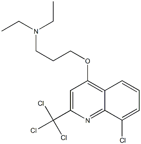 2-Trichloromethyl-4-(3-diethylaminopropoxy)-8-chloroquinoline Struktur