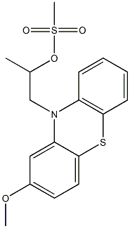 Methanesulfonic acid 2-(2-methoxy-10H-phenothiazin-10-yl)-1-methylethyl ester Struktur