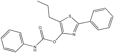 N-Phenylcarbamic acid 2-phenyl-5-propyl-4-thiazolyl ester Struktur