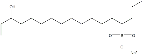 15-Hydroxyheptadecane-4-sulfonic acid sodium salt Struktur