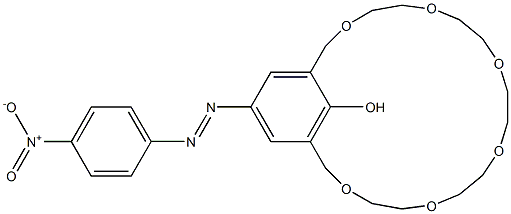 22-[(4-Nitrophenyl)azo]-3,6,9,12,15,18-hexaoxabicyclo[18.3.1]tetracosa-1(24),20,22-trien-24-ol Struktur