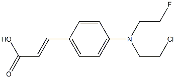 3-[p-[N-(2-Chloroethyl)-N-(2-fluoroethyl)amino]phenyl]propenoic acid Struktur