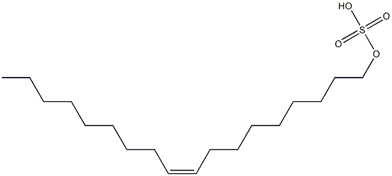 Sulfuric acid hydrogen [(Z)-9-octadecenyl] ester Struktur