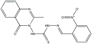 2-Nitrobenzaldehyde 4-[(3,4-dihydro-2-methyl-4-oxoquinazolin)-3-yl]thiosemicarbazone Struktur