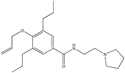 4-(Allyloxy)-3,5-dipropyl-N-[2-(1-pyrrolidinyl)ethyl]benzamide Struktur