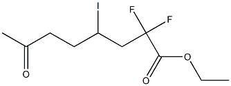 2,2-Difluoro-4-iodo-7-oxooctanoic acid ethyl ester Struktur