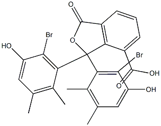 1,1-Bis(6-bromo-5-hydroxy-2,3-dimethylphenyl)-1,3-dihydro-3-oxoisobenzofuran-7-carboxylic acid Struktur