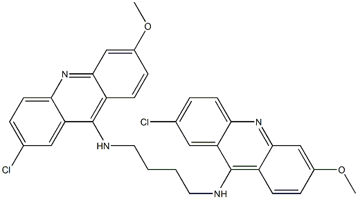 N,N'-Tetramethylenebis(2-chloro-6-methoxyacridin-9-amine) Struktur