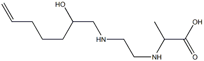 2-[N-[2-[N-(2-Hydroxy-6-heptenyl)amino]ethyl]amino]propionic acid Struktur