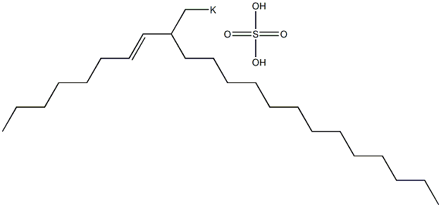 Sulfuric acid 2-(1-octenyl)pentadecyl=potassium ester salt Struktur