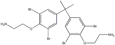 2,2-Bis[3,5-dibromo-4-(2-aminoethoxy)phenyl]propane Struktur