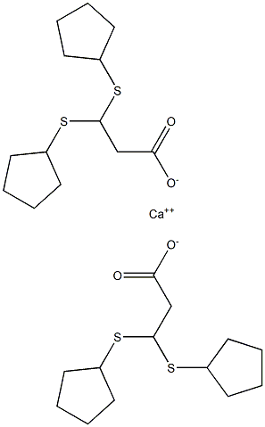 Bis[3,3-bis(cyclopentylthio)propionic acid]calcium salt Struktur