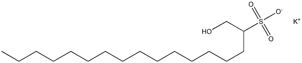 1-Hydroxyheptadecane-2-sulfonic acid potassium salt Struktur