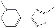 5-Methyl-3-[(1,2,5,6-tetrahydro-1-methylpyridin)-3-yl]-1,2,4-oxadiazole Struktur