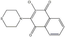 3-Chloro-2-[(tetrahydro-4H-1,4-thiazin)-4-yl]-1,4-naphthoquinone Struktur