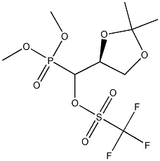 [(S)-(2,2-Dimethyl-1,3-dioxolan-4-yl)(trifluoromethylsulfonyloxy)methyl]phosphonic acid dimethyl ester Struktur