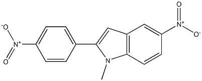 1-Methyl-5-nitro-2-(p-nitrophenyl)-1H-indole Struktur