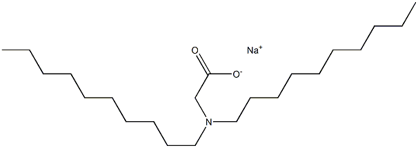 N,N-Didecylaminoacetic acid sodium salt Struktur