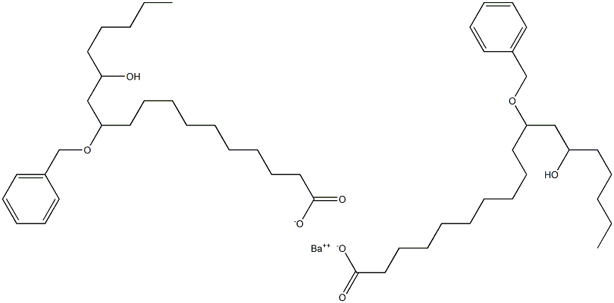 Bis(11-benzyloxy-13-hydroxystearic acid)barium salt Struktur