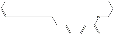 (2E,4E,12Z)-N-Isobutyl-2,4,12-tetradecatriene-8,10-diynamide Struktur