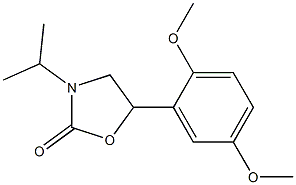 3-(1-Methylethyl)-5-[2,5-dimethoxyphenyl]oxazolidin-2-one Struktur