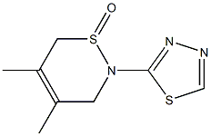 2-(1,3,4-Thiadiazol-2-yl)-4,5-dimethyl-3,6-dihydro-2H-1,2-thiazine 1-oxide Struktur