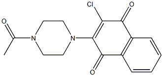 3-Chloro-2-[4-acetylpiperazino]-1,4-naphthoquinone Struktur