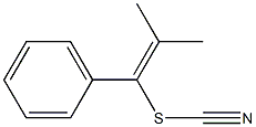 2-Methyl-1-phenyl-1-propenyl thiocyanate Struktur