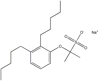 2-(2,3-Dipentylphenoxy)propane-2-sulfonic acid sodium salt Struktur