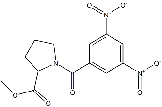 (1R)-1-(3,5-Dinitrobenzoyl)pyrrolidine-2-carboxylic acid methyl ester Struktur