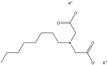 Octyliminodiacetic acid dipotassium salt Struktur