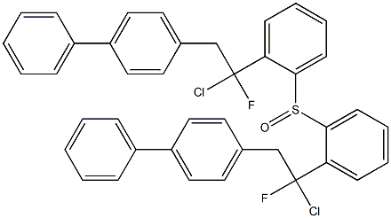 [1-Chloro-1-fluoro-2-(biphenyl-4-yl)ethyl]phenyl sulfoxide Struktur