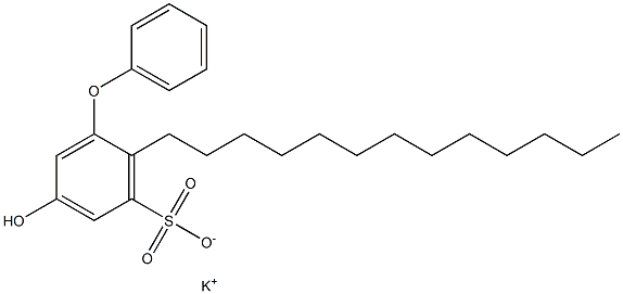 5-Hydroxy-2-tridecyl[oxybisbenzene]-3-sulfonic acid potassium salt Struktur