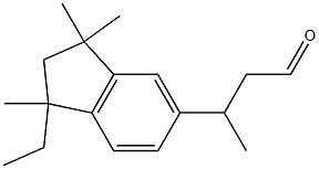 3-Methyl-3-(1-ethyl-1,3,3-trimethylindan-5-yl)propanal Struktur