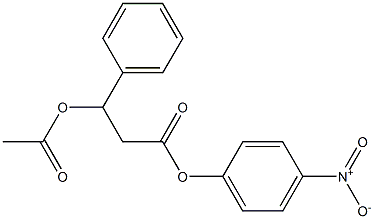 3-Acetyloxy-3-phenylpropionic acid 4-nitrophenyl ester Struktur