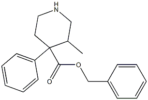 3-Methyl-4-phenyl-4-piperidinecarboxylic acid benzyl ester Struktur