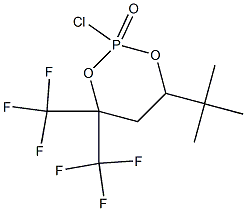 2-Chloro-4-tert-butyl-6,6-bis(trifluoromethyl)-1,3,2-dioxaphosphorinane 2-oxide Struktur