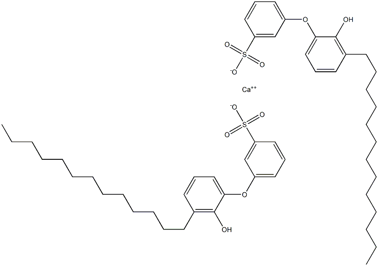 Bis(2'-hydroxy-3'-tridecyl[oxybisbenzene]-3-sulfonic acid)calcium salt Struktur