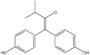 4,4'-(2-Chloro-3-methyl-1-buten-1-ylidene)bis(phenol) Struktur