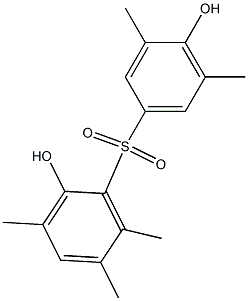 2,4'-Dihydroxy-3,3',5,5',6-pentamethyl[sulfonylbisbenzene] Struktur