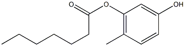 Heptanoic acid 3-hydroxy-6-methylphenyl ester Struktur