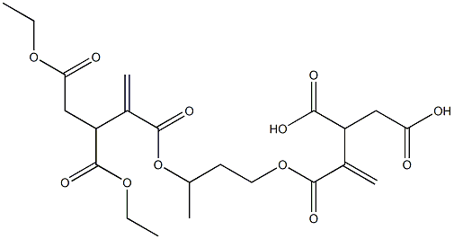 3,3'-[1-Methyl-1,3-propanediylbis(oxycarbonyl)]bis(3-butene-1,2-dicarboxylic acid diethyl) ester Struktur