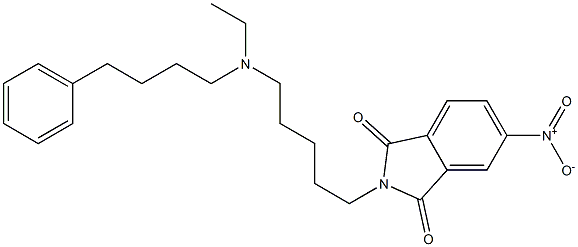 N-[5-[Ethyl[4-(phenyl)butyl]amino]pentyl]-5-nitrophthalimide Struktur