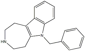 6-Benzyl-1,2,3,4,5,6-hexahydroazepino[4,5-b]indole Struktur