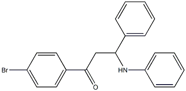 1-(4-Bromophenyl)-3-(phenyl)-3-[(phenyl)amino]propan-1-one Struktur