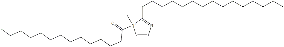 1-Methyl-1-tetradecanoyl-2-pentadecyl-1H-imidazol-1-ium Struktur