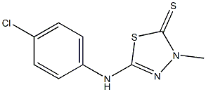 3-Methyl-5-(4-chlorophenylamino)-1,3,4-thiadiazole-2(3H)-thione Struktur