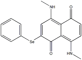 4,8-Bis(methylamino)-2-(phenylseleno)naphthalene-1,5-dione Struktur