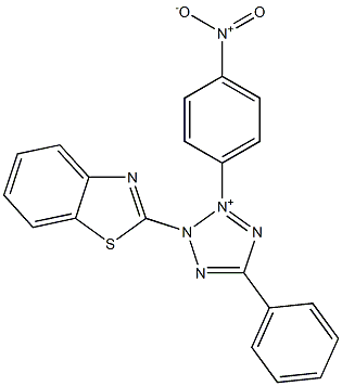 2-(2-Benzothiazolyl)-3-(p-nitrophenyl)-5-phenyl-2H-tetrazole-3-ium Struktur